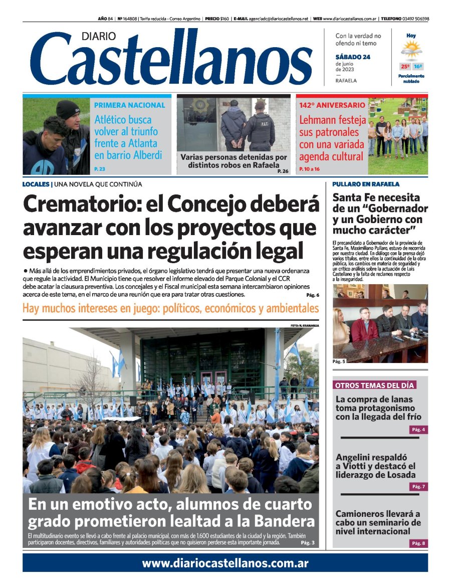 Tapa y diario Castellanos…Informate!!!!