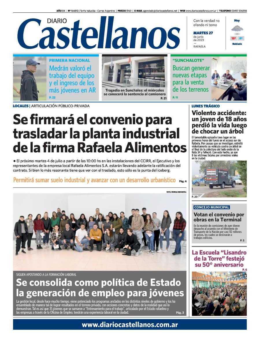 Tapa y diario Castellanos….Informate!!!!