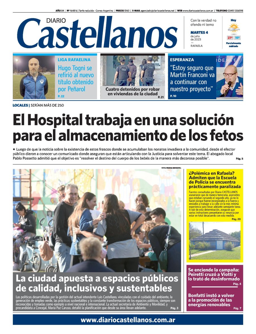 Tapa y diario Castellanos….Informate!!!