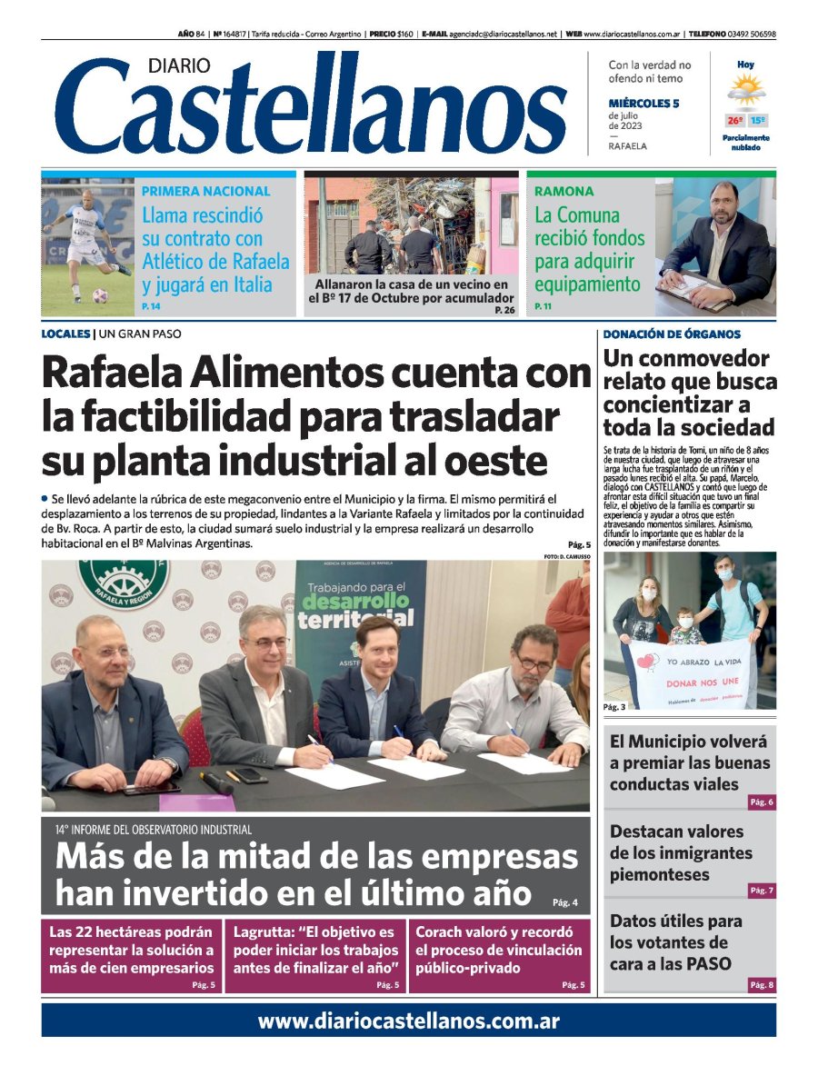 Tapa y diario Castellanos…Informate!!
