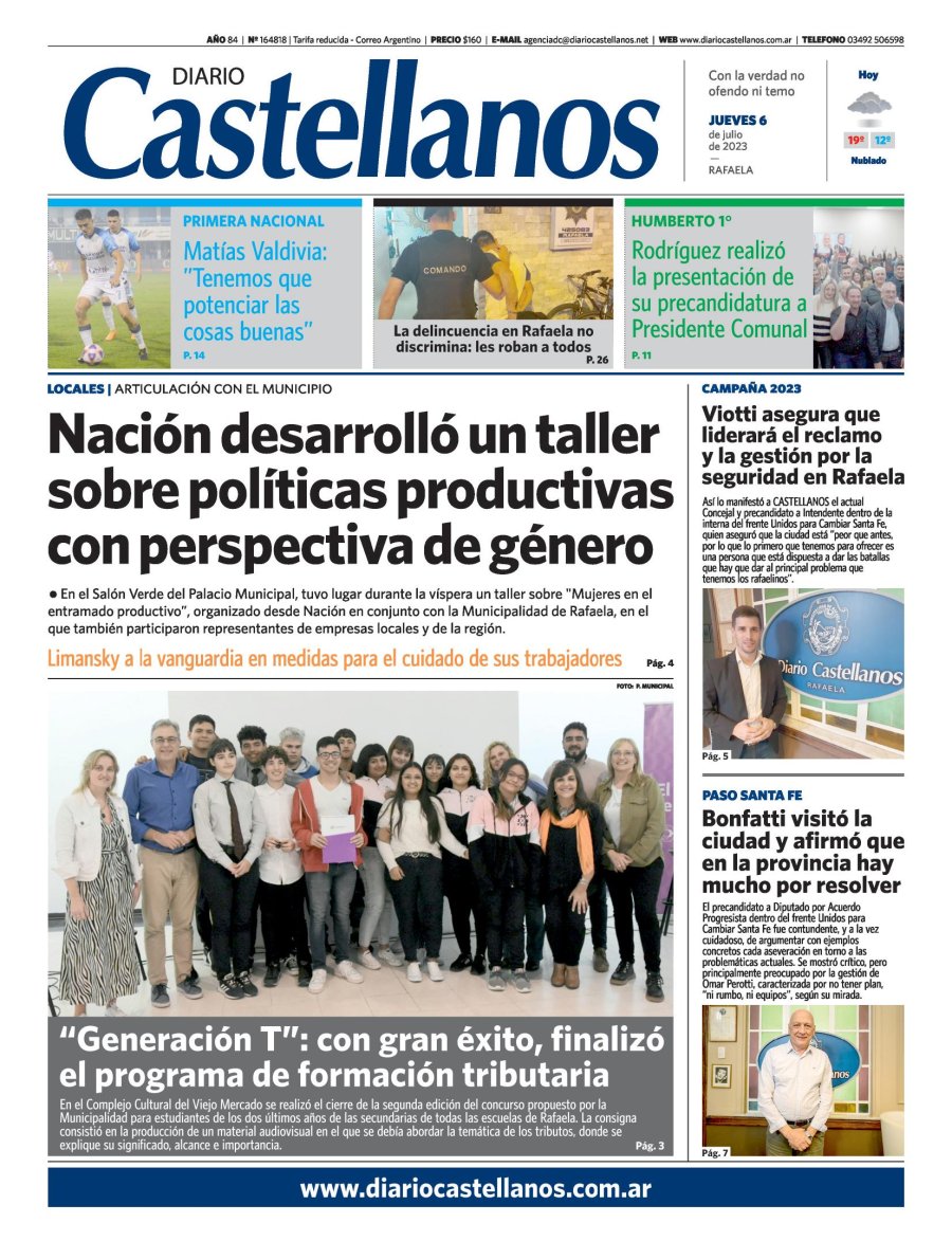 Tapa y diario Castellanos…Informate!!