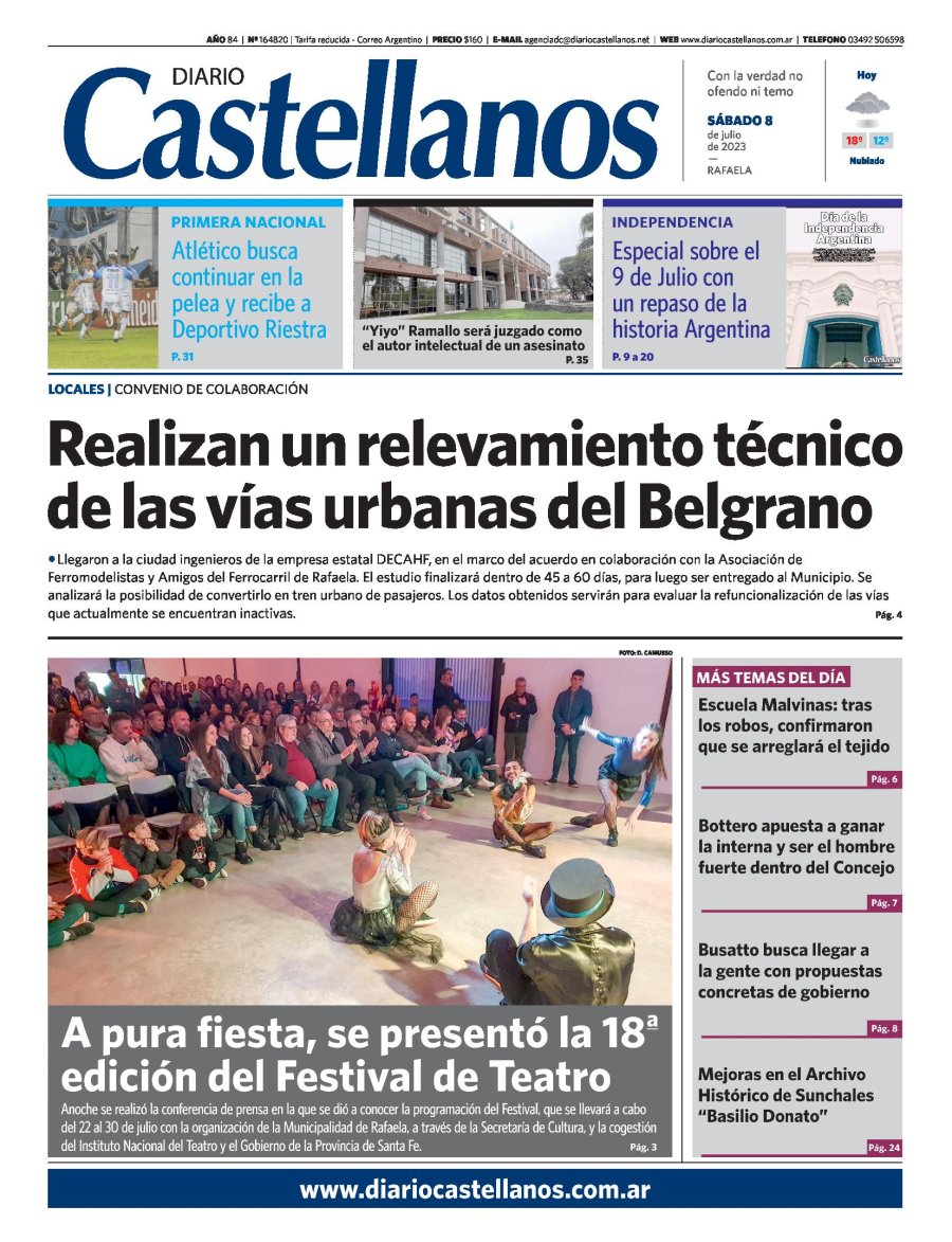 Tapa y diario Castellanos….Informate!!