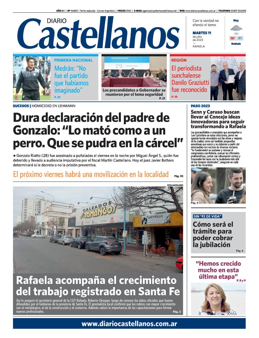 Tapa y diario Castellanos…Informate!!!