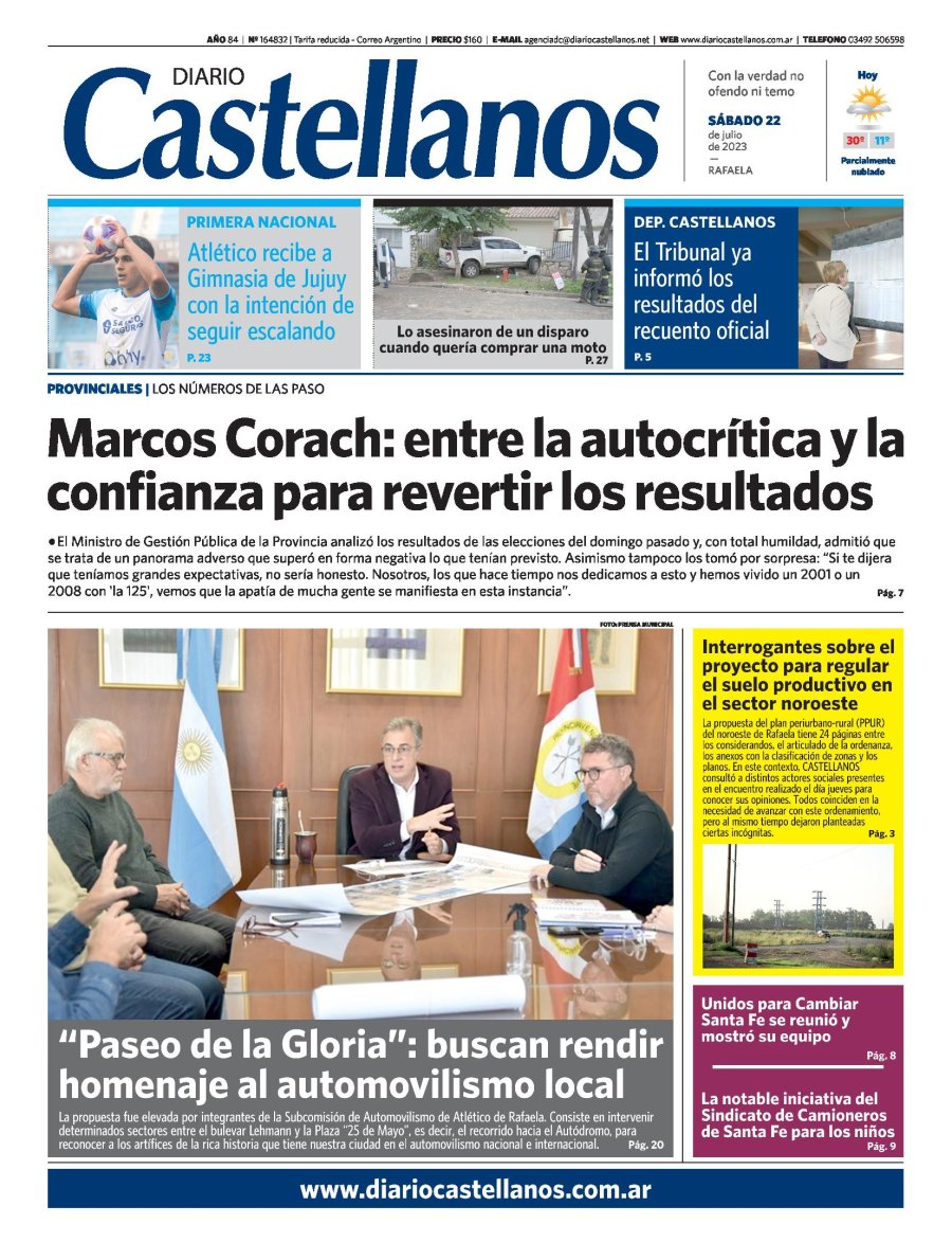 Tapa y diario Castellanos….Informate!!!