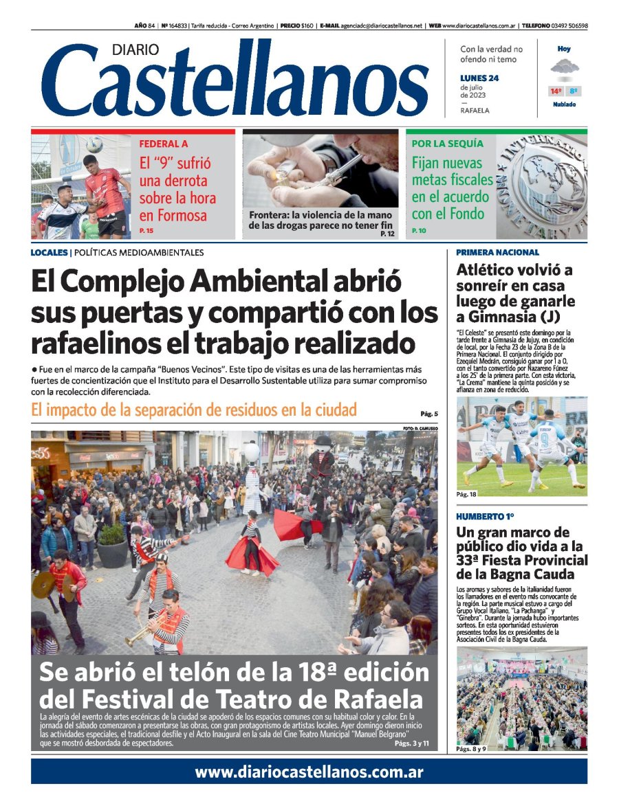 Tapa y diario Castellanos….Informate!!