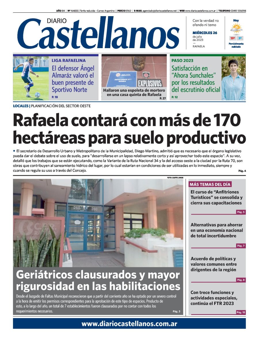 Tapa y diario Castellanos….Informate!!