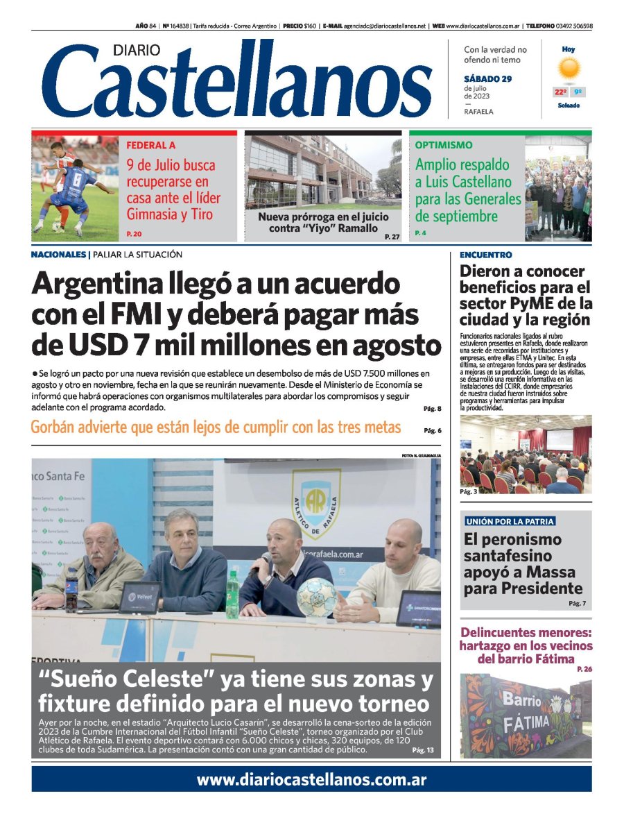 Tapa y diario Castellanos…Informate!!!