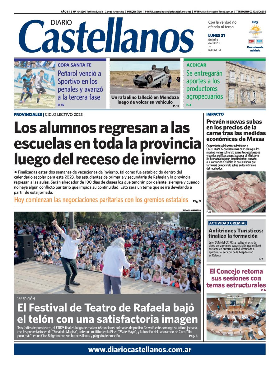 Tapa y diario Castellanos….Informate!