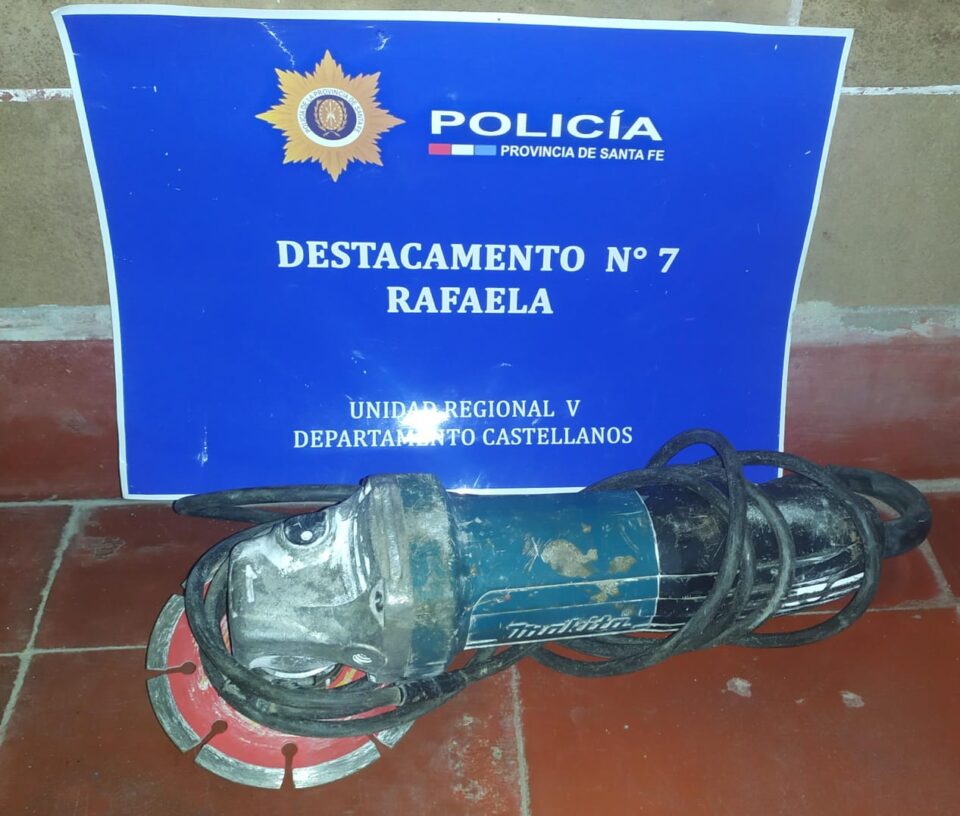 SECUESTRO DE UNA AMOLADORA