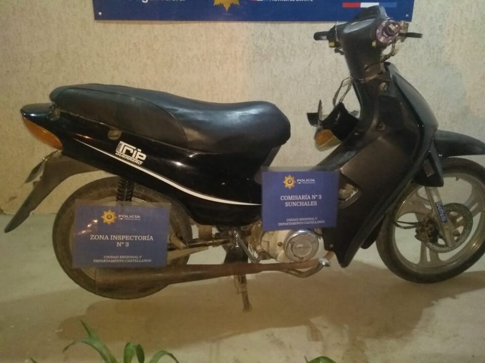 RECUPERARON UNA MOTO