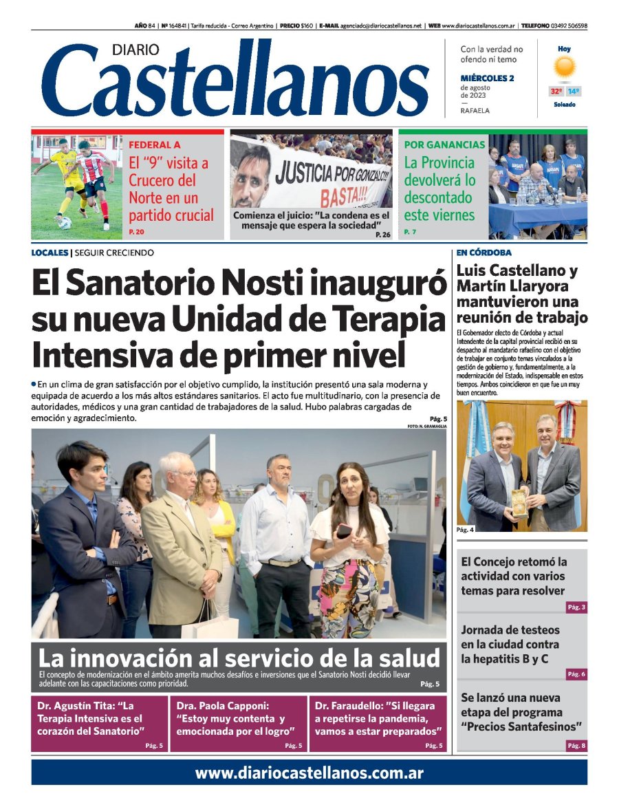 Tapa y diario Castellanos…Informate!!
