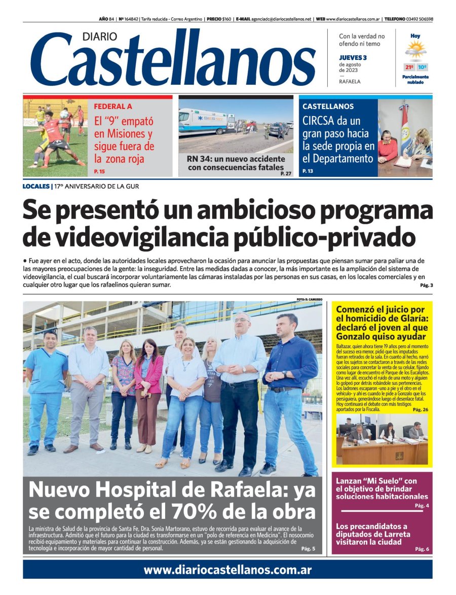 Tapa y diario Castellanos….Informate!!