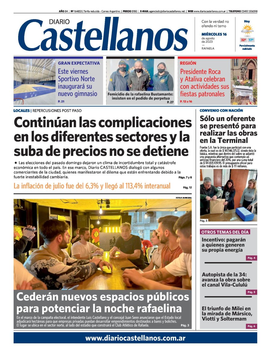 Tapa y diario Castellanos…..Informate!!!!