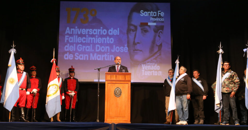 Perotti encabezó el acto por el 173º aniversario del fallecimiento del General José de San Martín