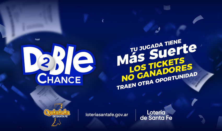 Lotería de Santa Fe hoy presenta el lanzamiento de la DOBLE CHANCE
