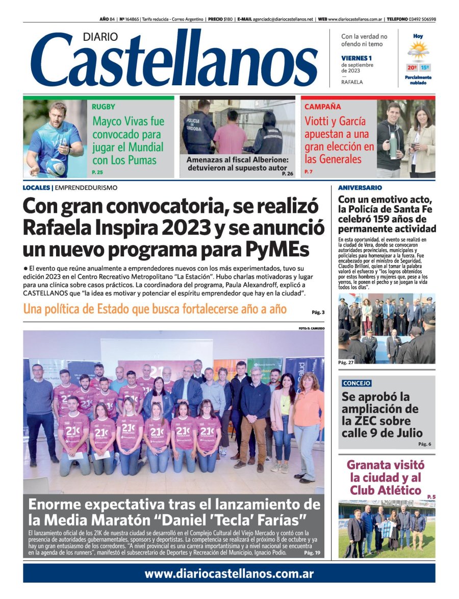 Tapa y diario Castellanos….Informate!!