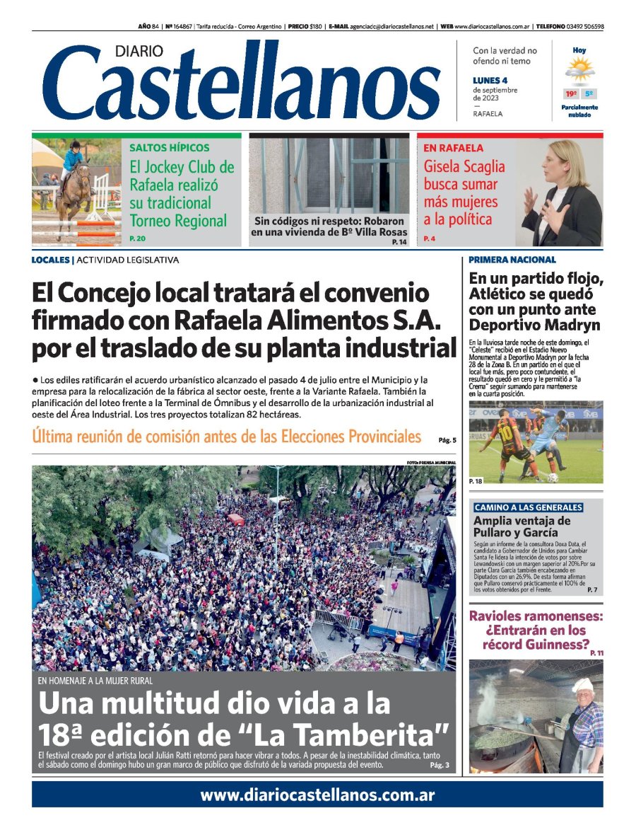 Tapa y diario Castellanos…Informate!!!