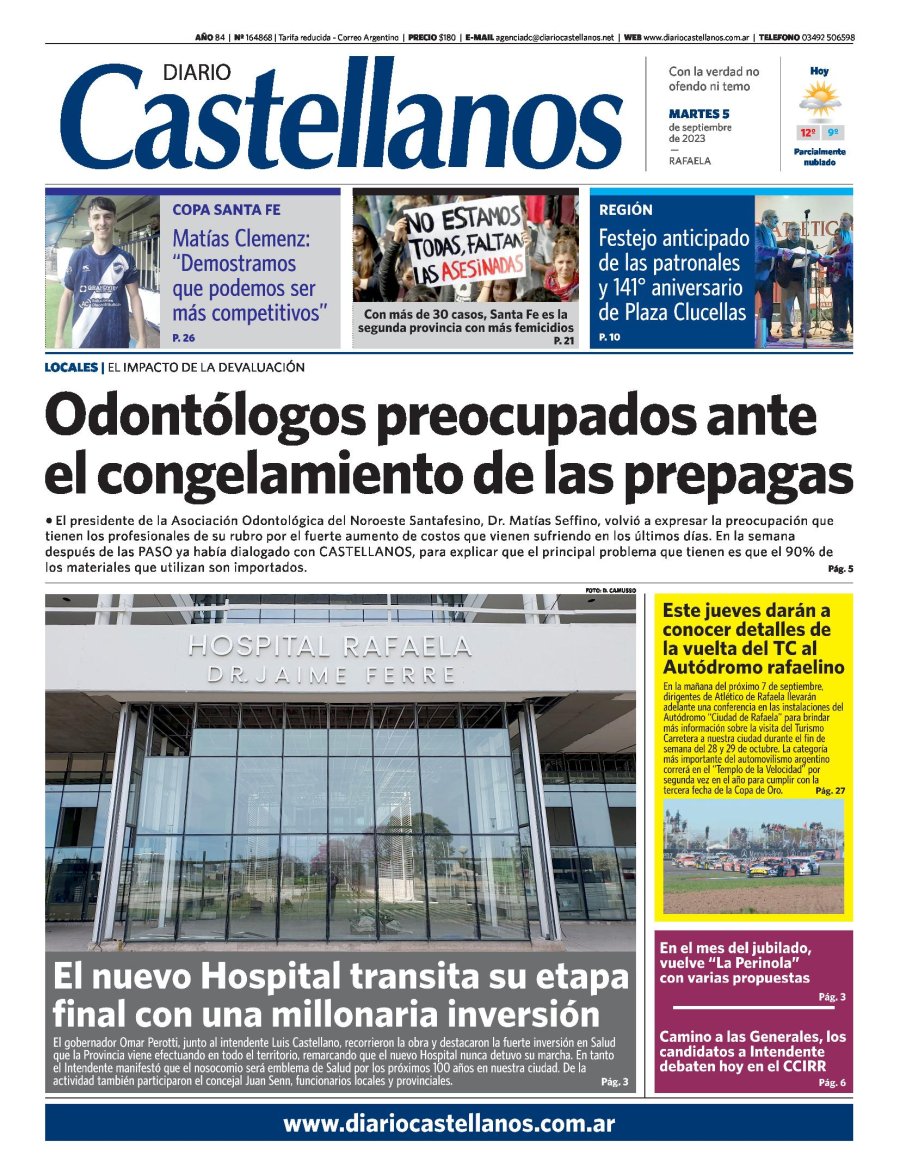 Tapa y diario Castellanos…Informate!!!