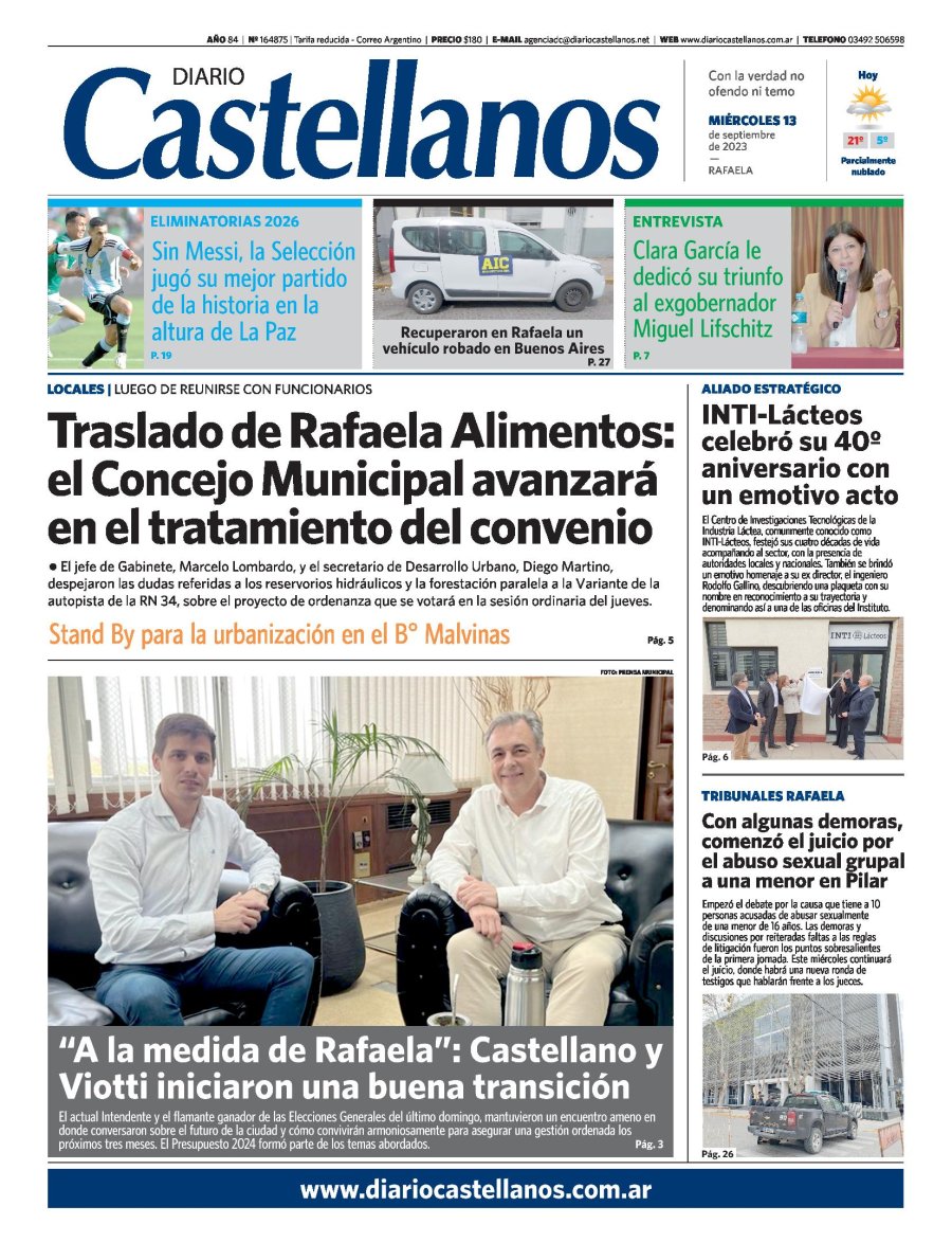 Tapa y diario Castellanos….Informate!!!!