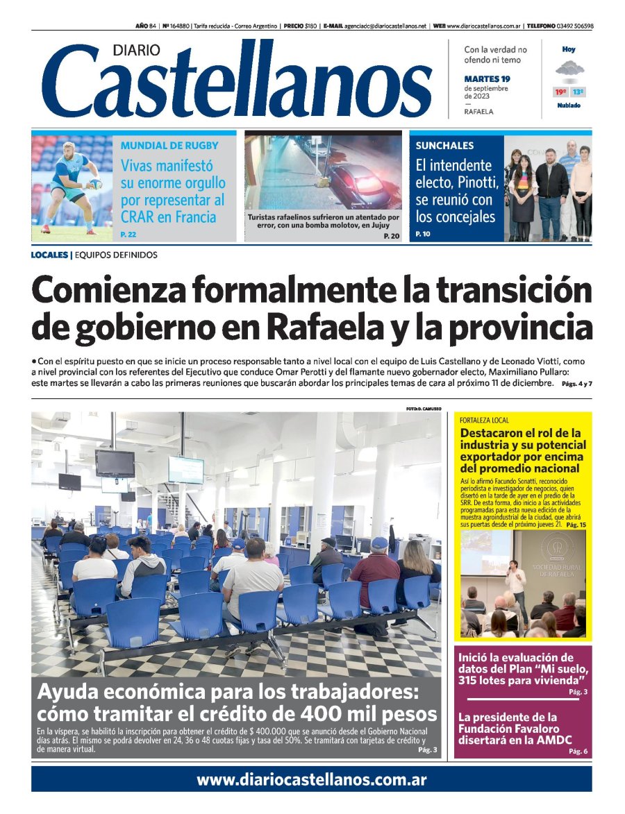 Tapa y diario Castellanos….Informate!