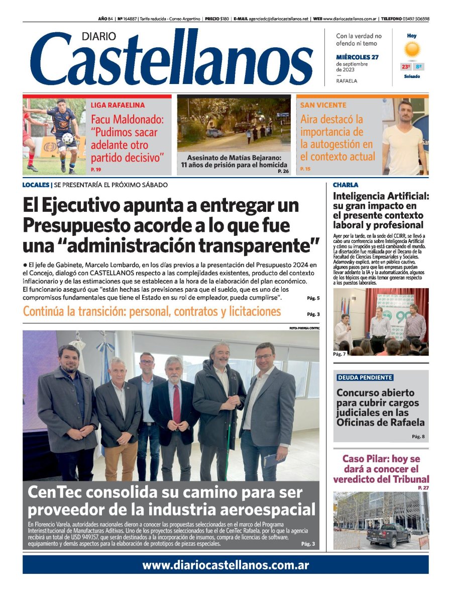 Tapa y diario Castellanos……Informate!!!