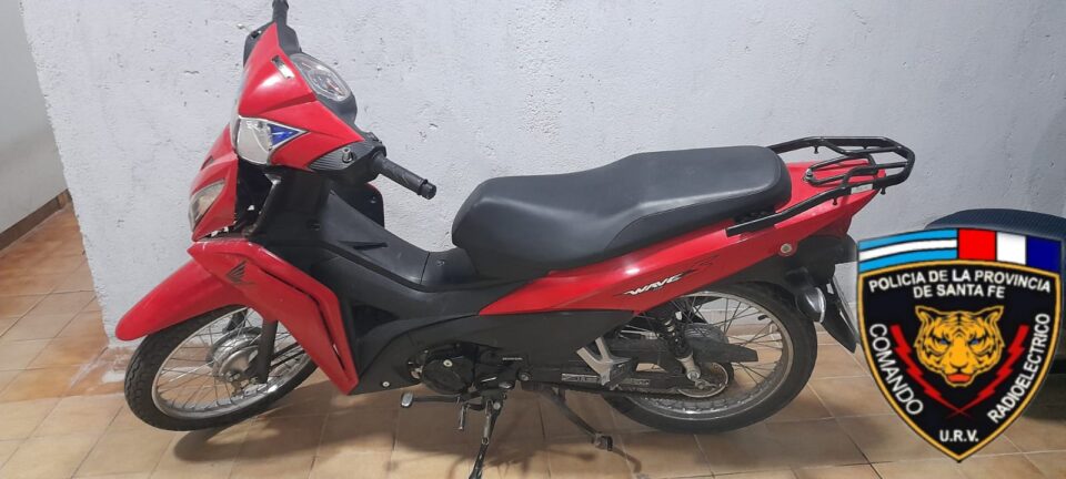 RÁPIDO ACCIONAR LOGRA RECUPERAR UNA MOTO