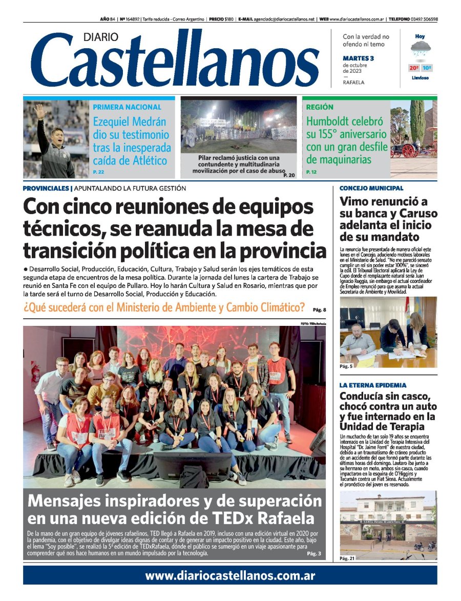 Tapa y diario Castellanos….Informate!!!
