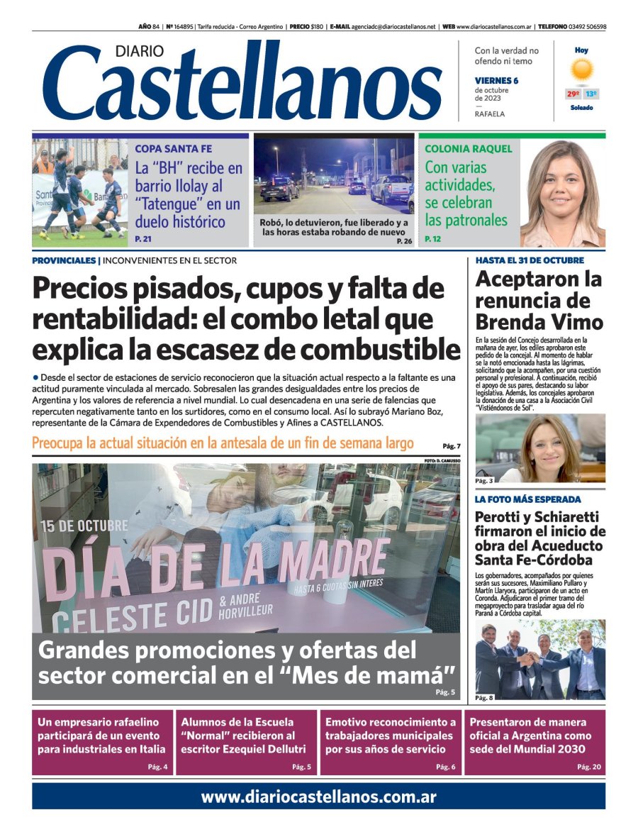 Tapa y diario Castellanos….Informate!!