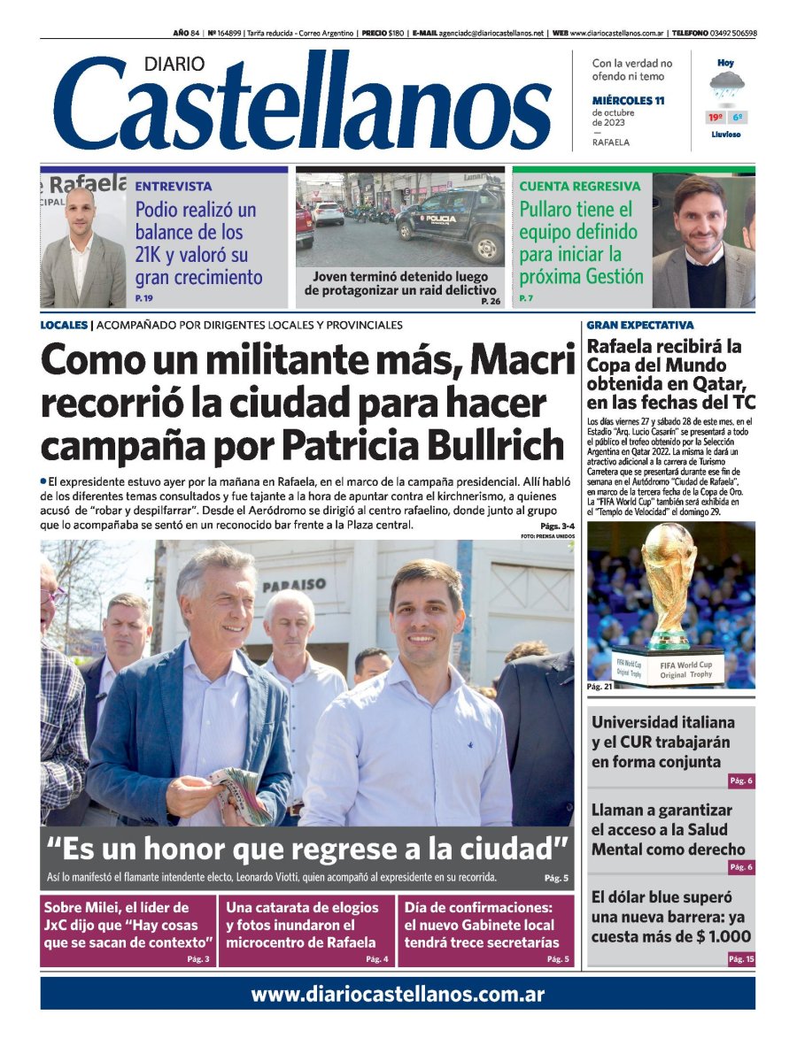 Tapa y diario Castellanos….Infotmate!!!