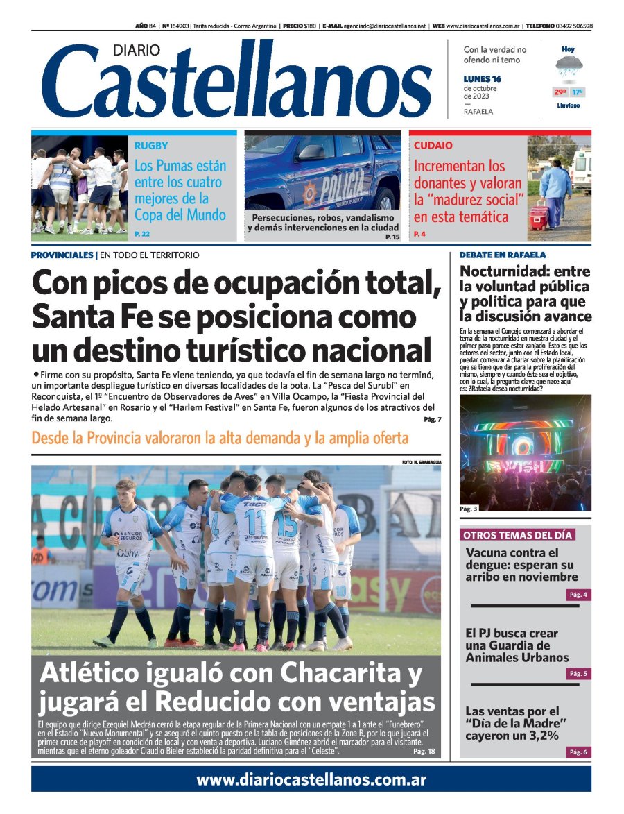 Tapa y diario Castellanos……Informate!!