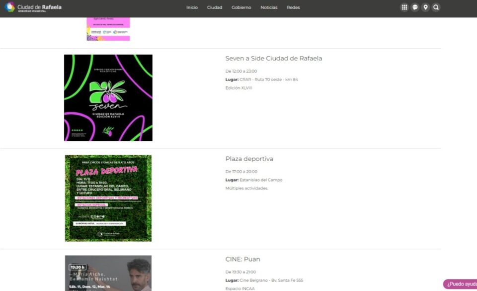 Me lo Agendo: música, encuentros y más en Rafaela