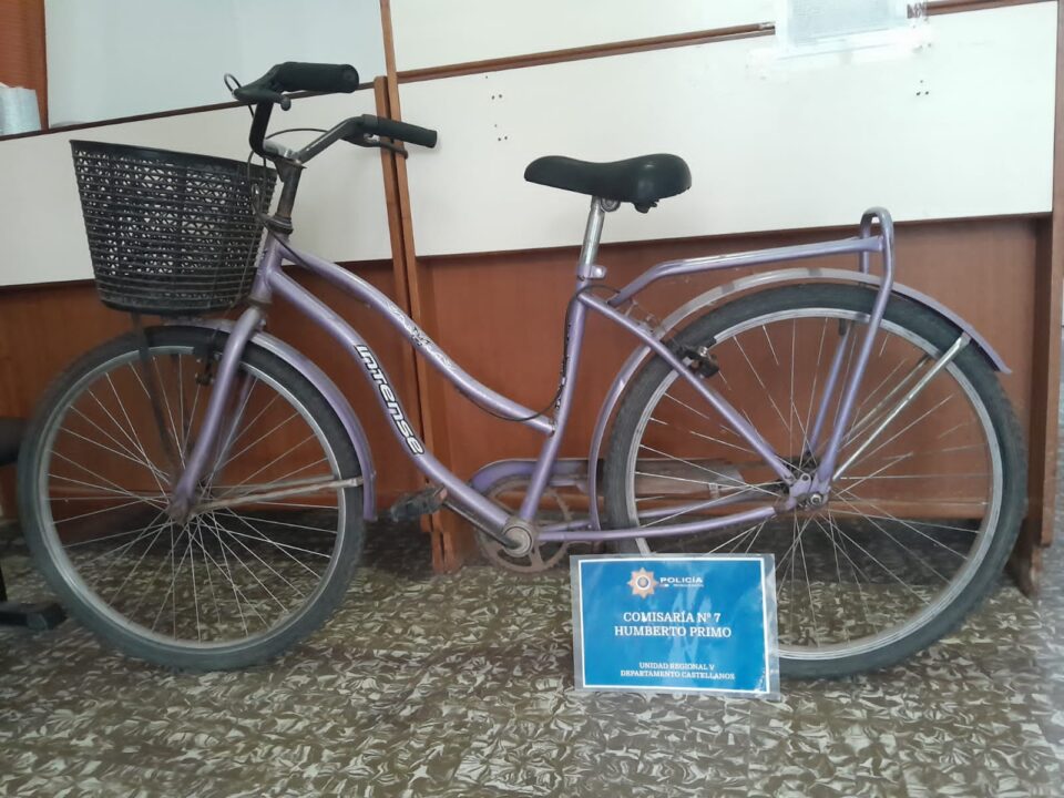 Humberto Primo: SECUESTRARON UNA BICICLETA