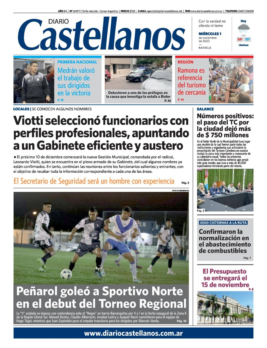 Tapa y diario Castellanos….Informate!!!