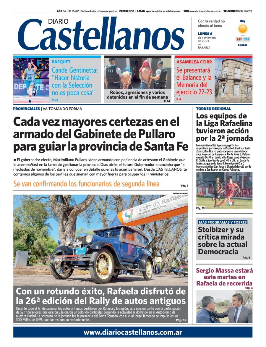 Tapa y diario Castellanos…Informate!!