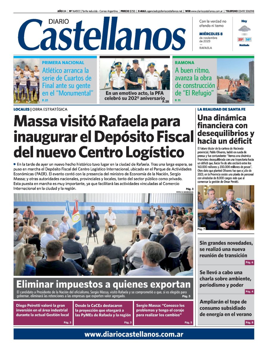 Tapa y diario Castellanos….Informate!!!!