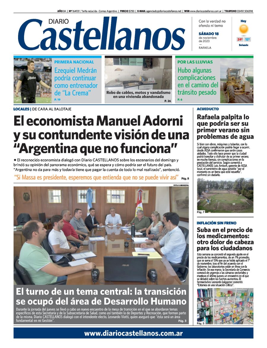 Tapa y diario Castellanos…Informate!!!