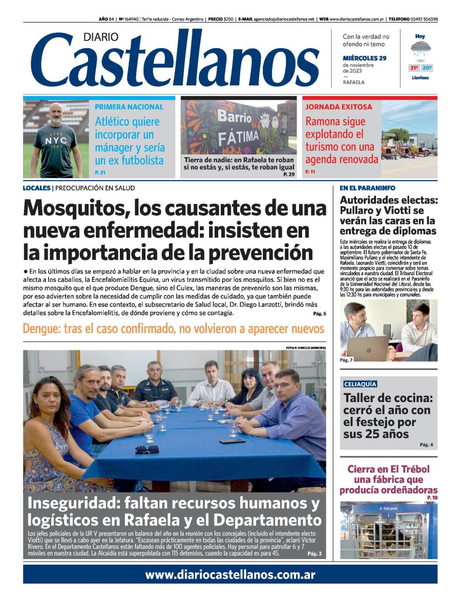 Tapa y diario Castellanos…Informate!!