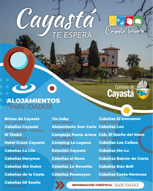 TE ESPERAMOS EN CAYASTA PARA ESTAS VACACIONES