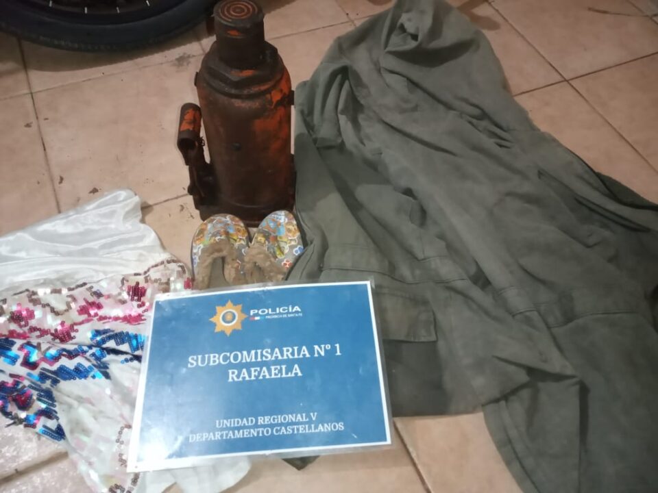 Rafaela  SECUESTRARON ELEMENTOS QUE PODRÍAN SER ROBADOS