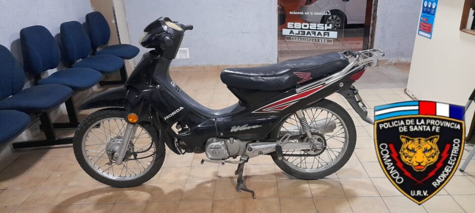 Rafaela  DETUVIERON A UN SUJETO Y SECUESTRARON UNA MOTO