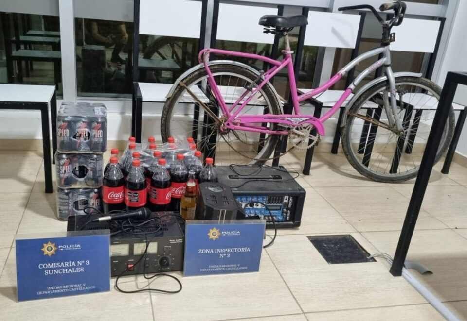 Sunchales  SECUESTRO DE ELEMENTOS