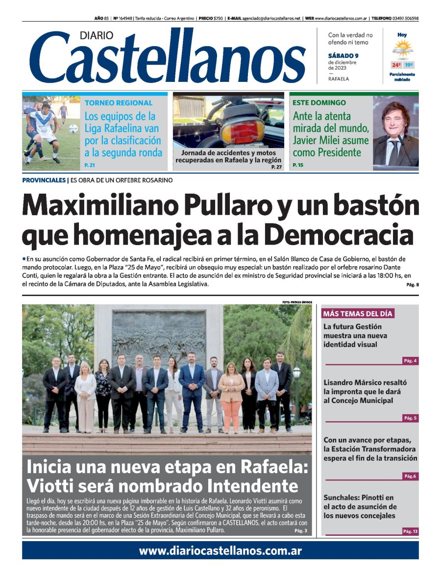 Tapa y diario Castellanos…Informate!