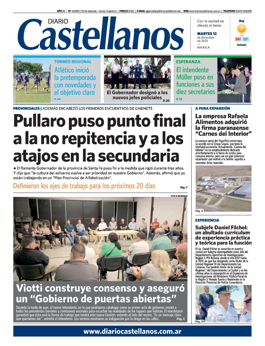 Tapa y diario Castellanos….Informate!!