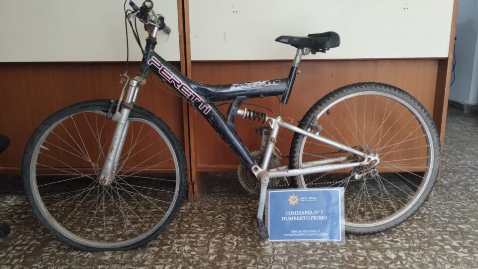 Humberto Primo  SECUESTRARON UNA BICICLETA