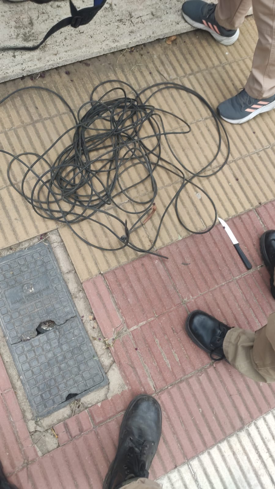 Robacables atrapado en acción