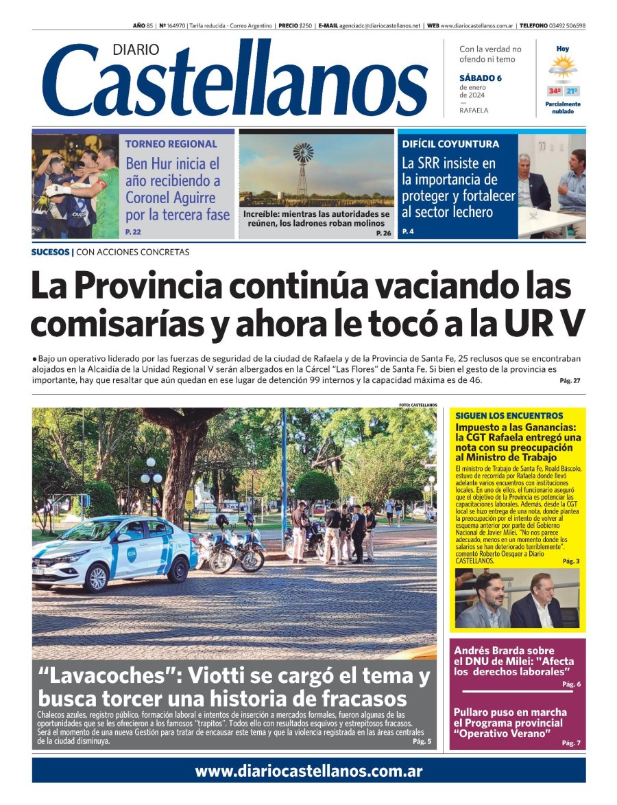 Tapa y diario Castellanos…Informate!