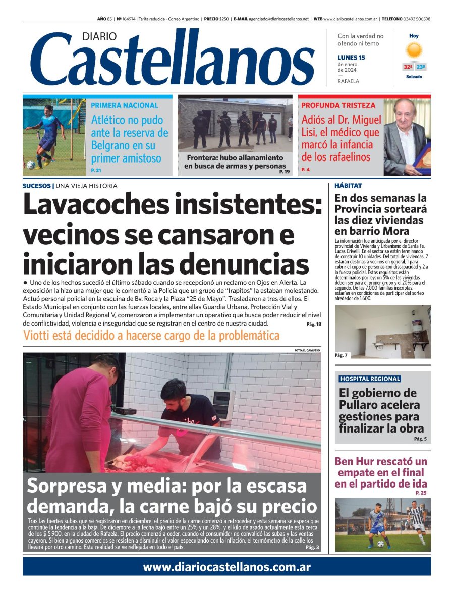 Tapa y diario Castellanos…Informate!!!