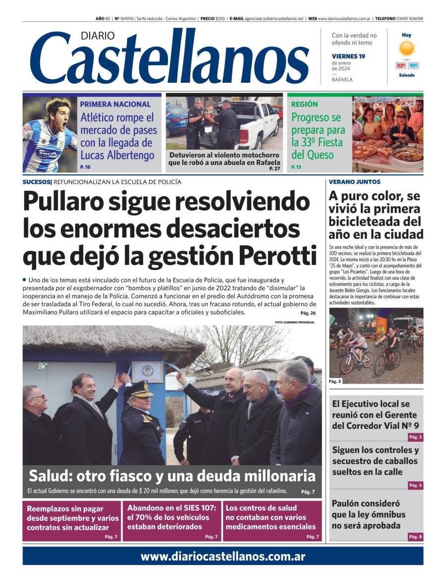 Tapa y diario Castellanos…Informate!
