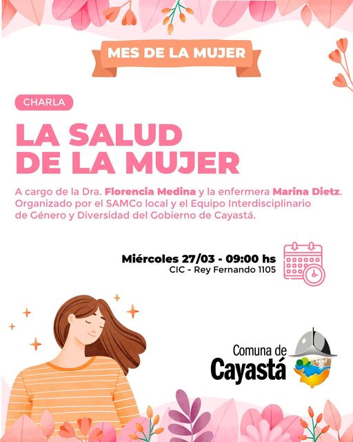 CHARLA EN CAYASTA «LA SALUD DE LA MUJER «