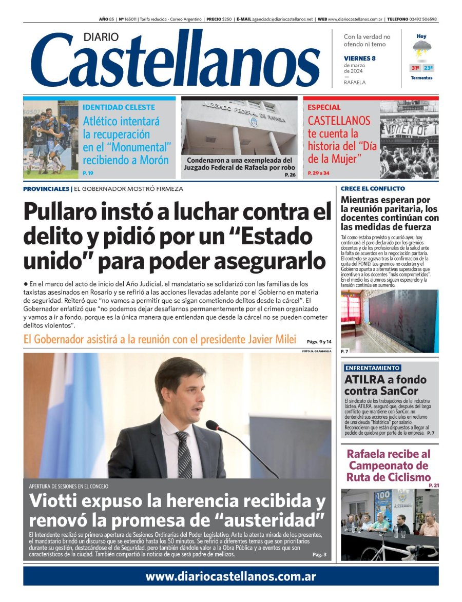 Tapa y diario Castellanos…Informate!!